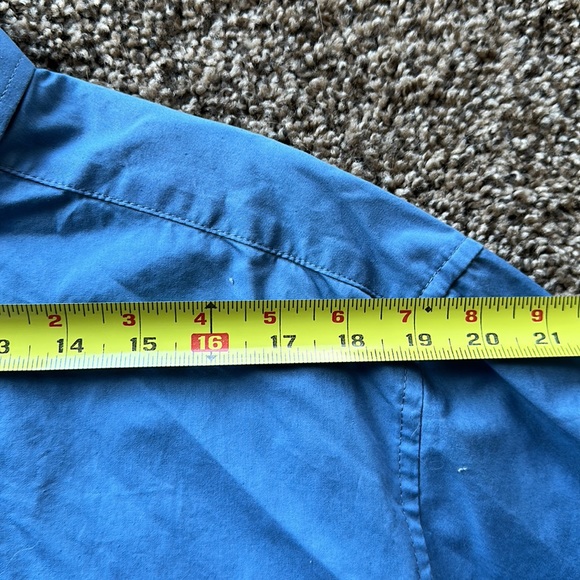 MTAILOR | Blue Tailored Fit Dress Shirt 17” x 34” - Picture 6 of 8